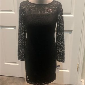 Chaps black lacey dress - Sz 4